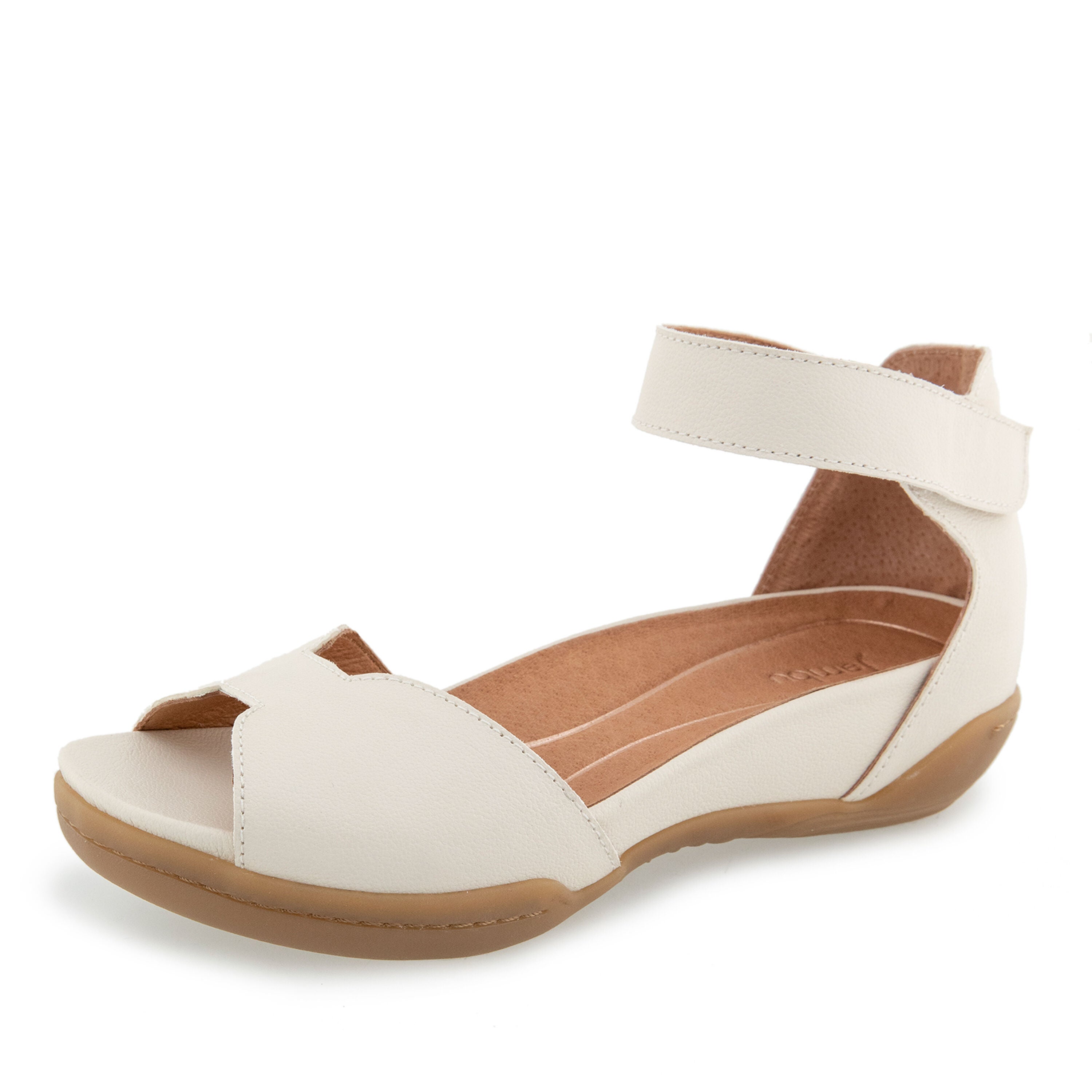 Missy Casual Flat Sandal, LATTE, alternate image number 6