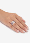 Platinum Plated 3-Piece Stackable Engagement Ring, , alternate image number null