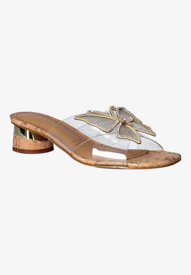 Sumitra Slip On Sandal, CLEAR NATURAL GOLD, hi-res image number null