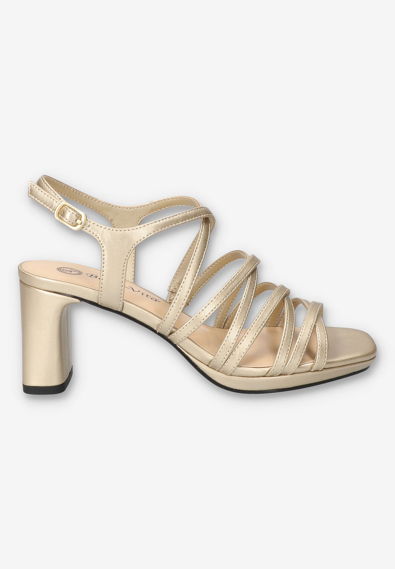 Damsel Square Toe Heeled Sandal, CHAMPAGNE, alternate image number 2