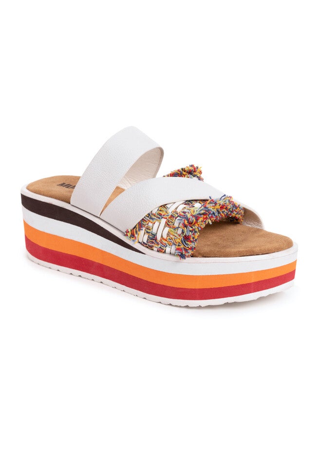 Groove Artist Platform Sandals, WHITE MULTI, hi-res image number null