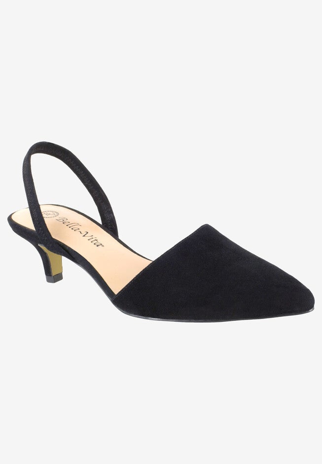 Sarah Slingback   , BLACK KID SUEDE, hi-res image number 0