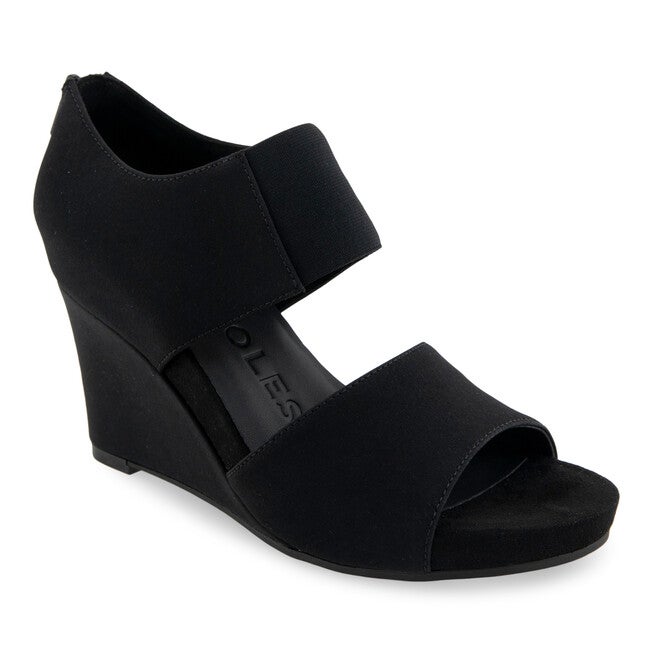 Purdy Wedge Sandal, BLACK STRETCH FABRIC, hi-res image number null
