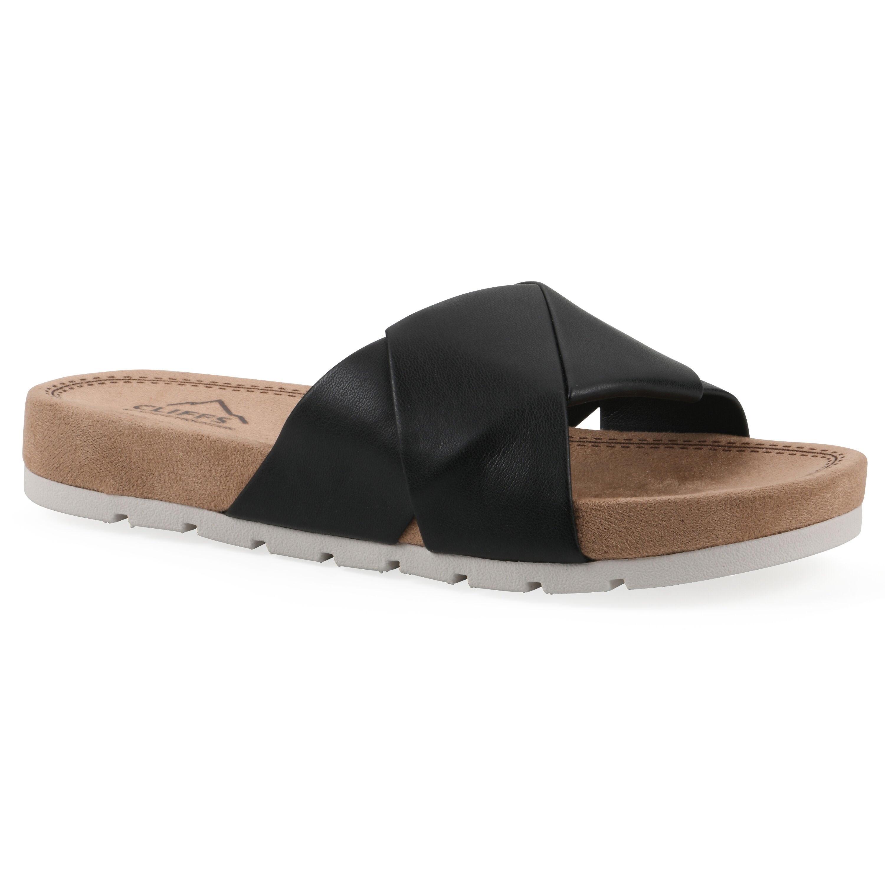 Tincie Slide Sandal, BLACK SMOOTH, hi-res image number 0
