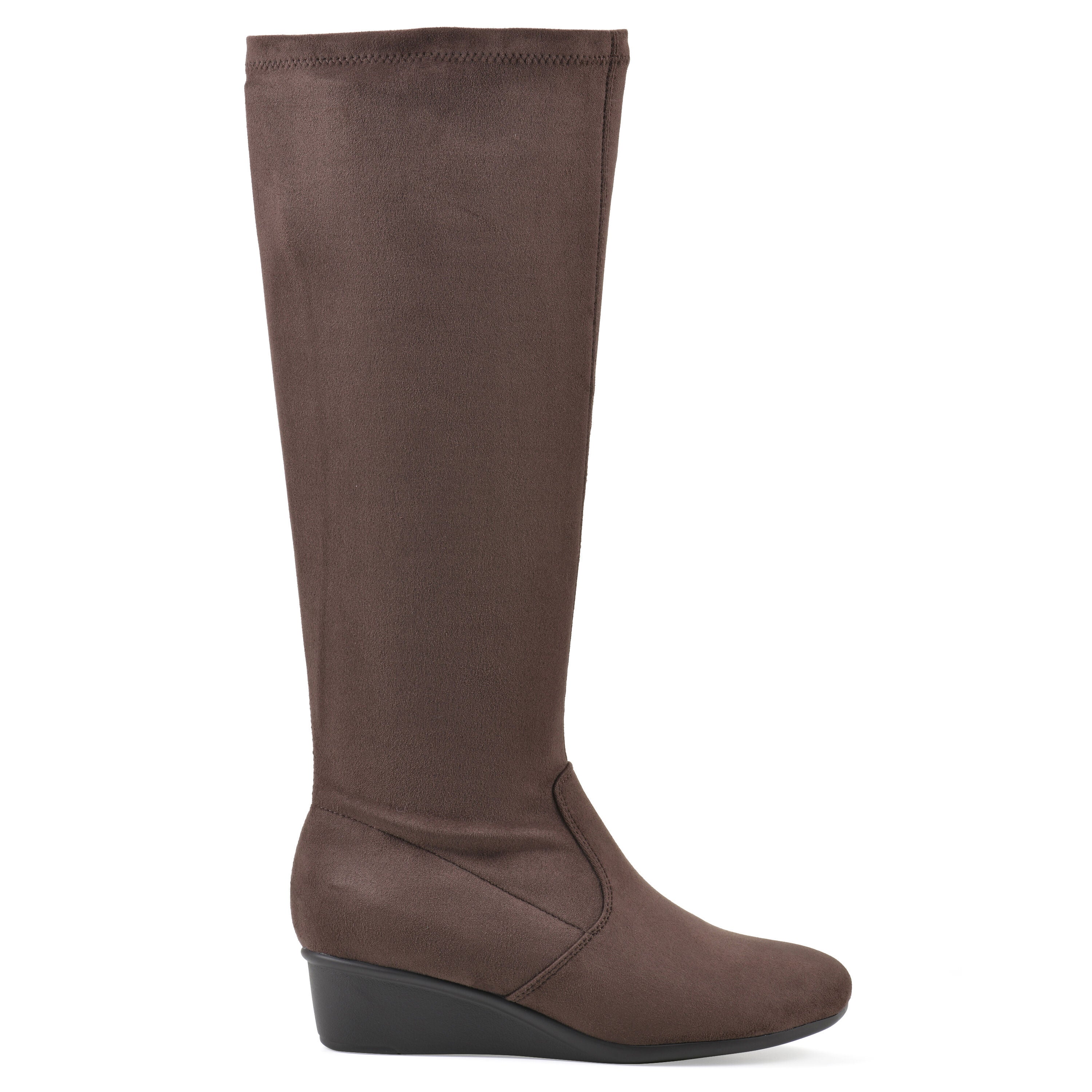 Bolmont Tall Shaft Wedge Boot, DARK BROWN, alternate image number 2