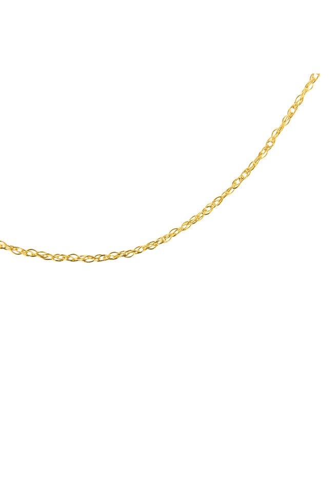 Solid Yellow Gold Slim And Dainty Unisex Rope Chain Necklace 18 inches, , alternate image number 3