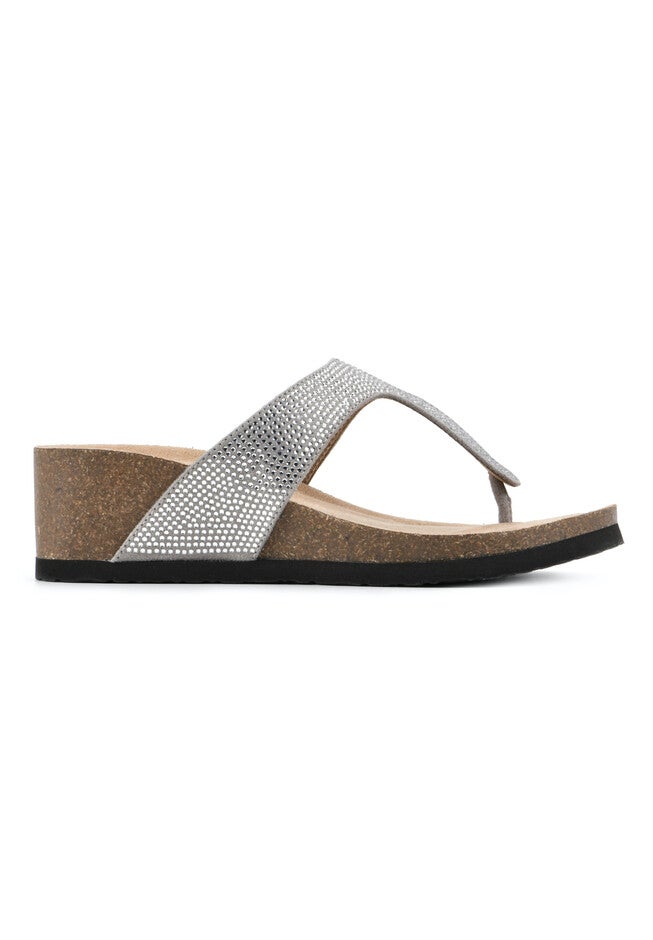 White Mountain Action Cork Wedge Sandal, , alternate image number 4