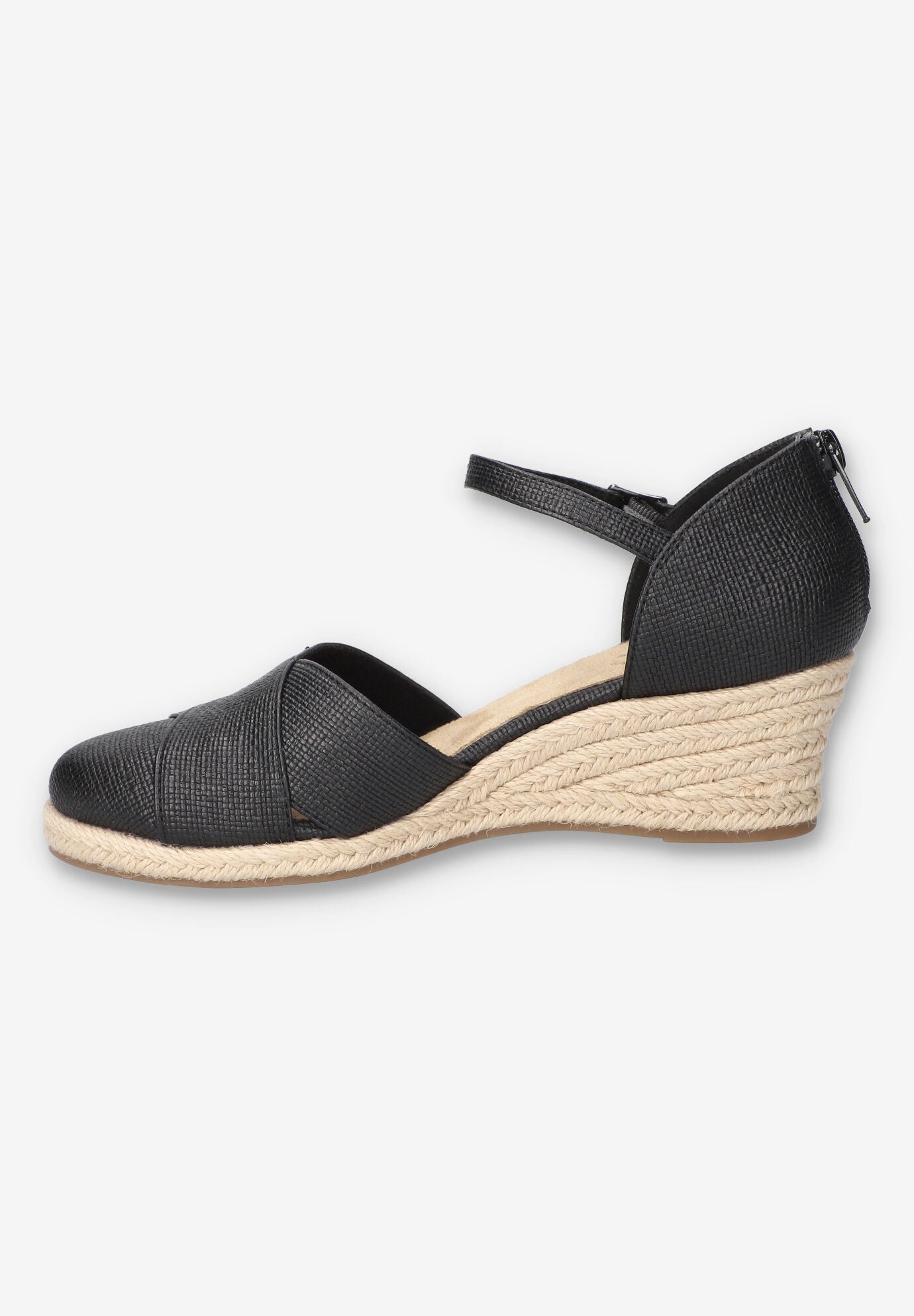 Coast Espadrille Wedge, BLACK LINEN, alternate image number 4