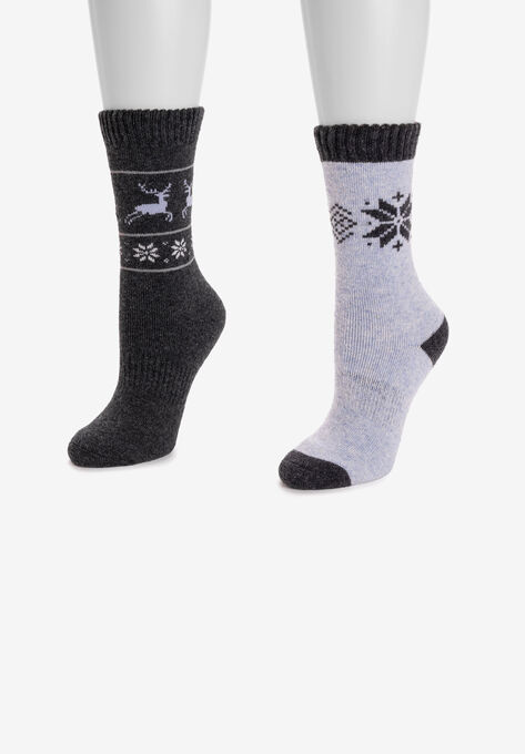 2 Pair Pack Wool Boot Socks, , alternate image number null