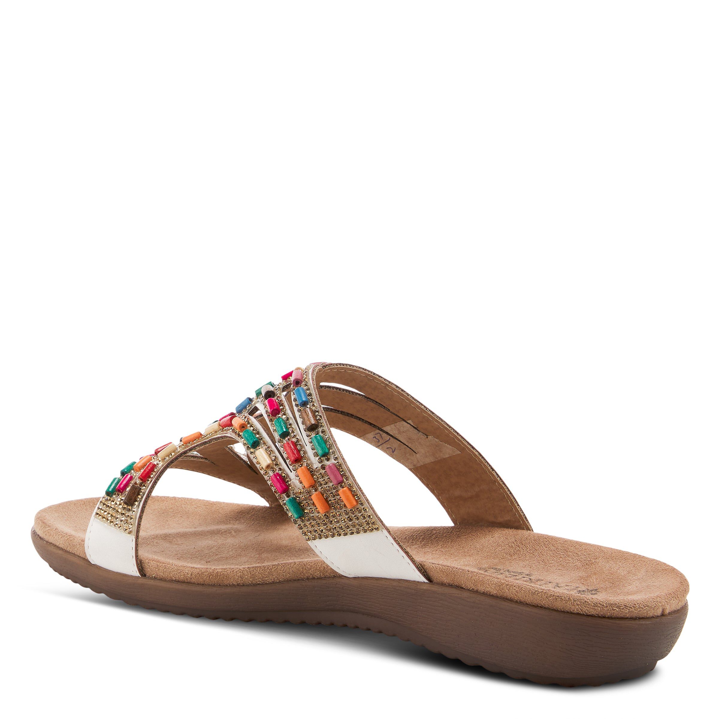 Twirling Slide Sandal, WHITE, alternate image number 6