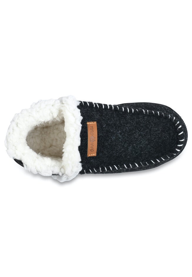 Faux Wool Ankle Slipper Boot Slippers, , alternate image number 3