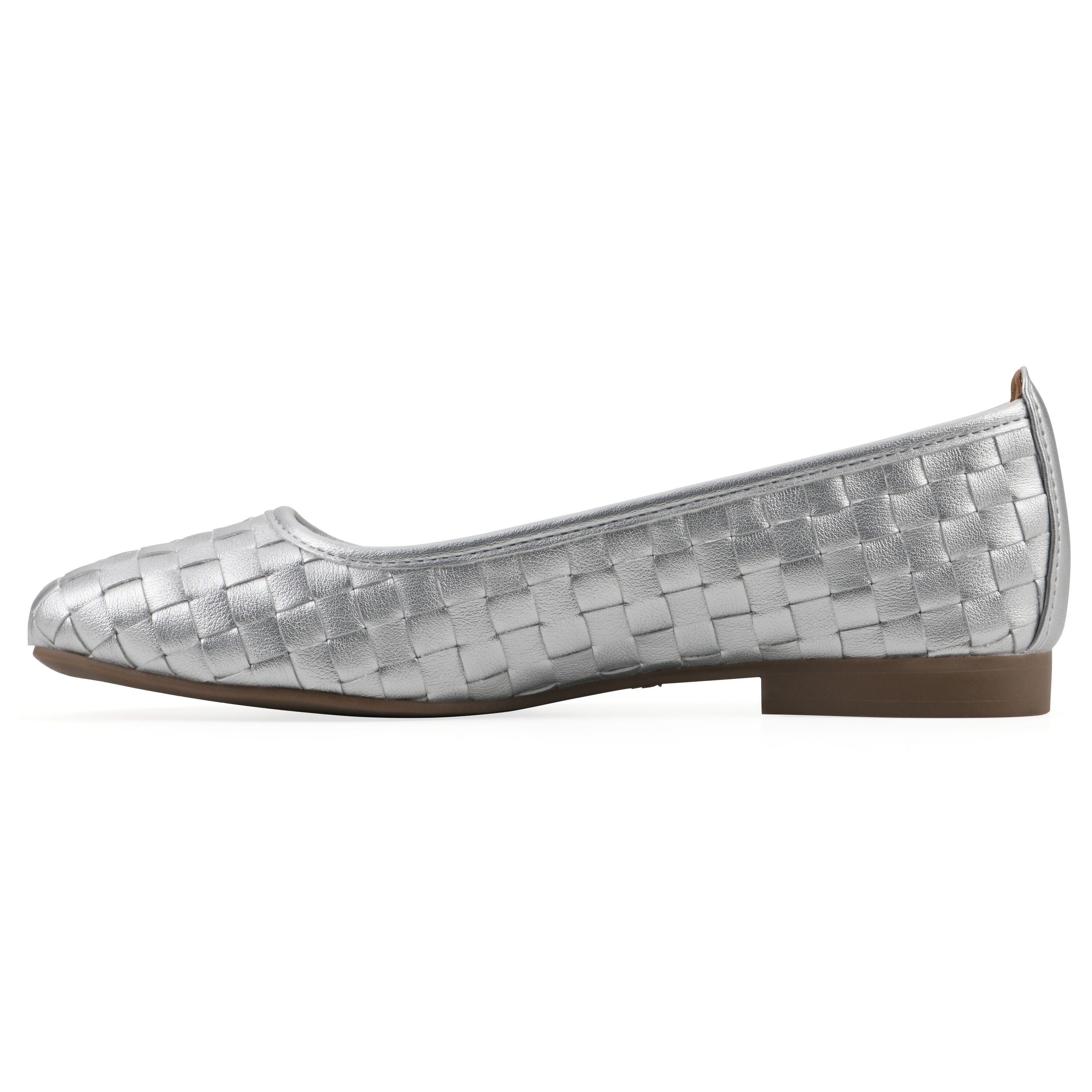 Boccie Ballet Flat, SILVER SMOOTH, alternate image number 3