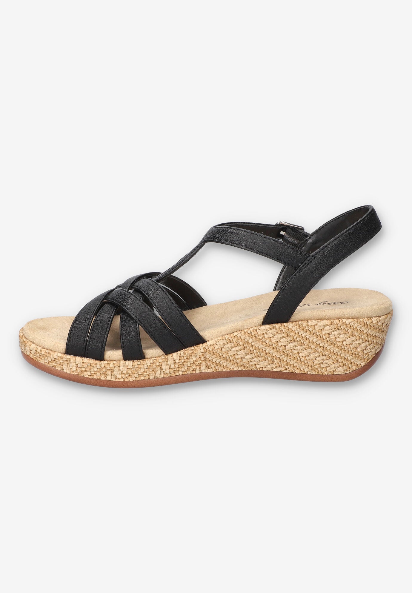 Lua Wedge Sandal, BLACK, alternate image number 4