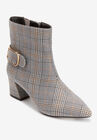 The Calliope Bootie By Comfortview, GREY PLAID, hi-res image number 0