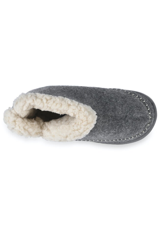 Faux Fur Wool Moccasin Slipper Boot, , alternate image number null