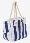 Striped Canvas Tote., , alternate image number null