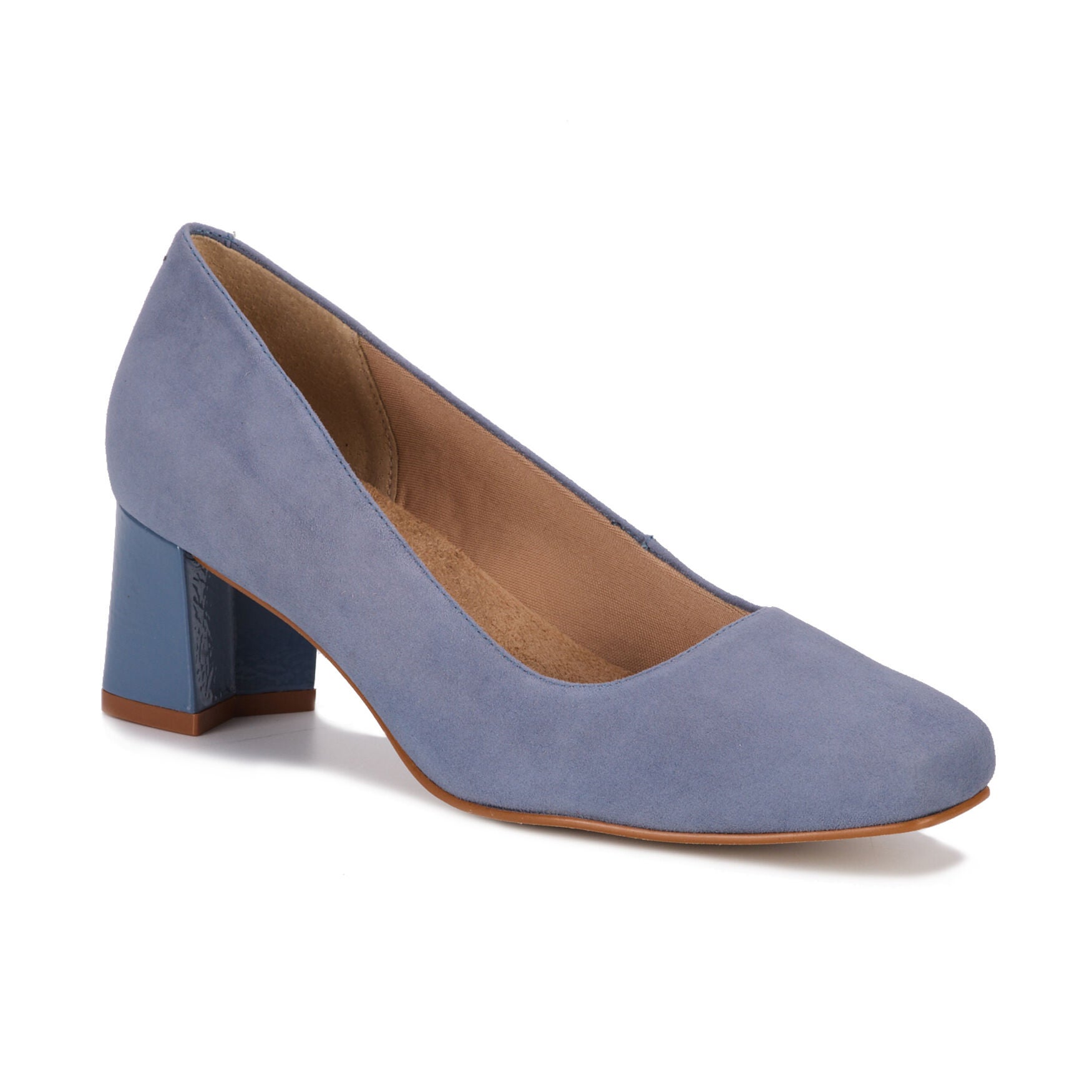 Meredith Pump, LIGHT BLUE SUEDE, alternate image number 7