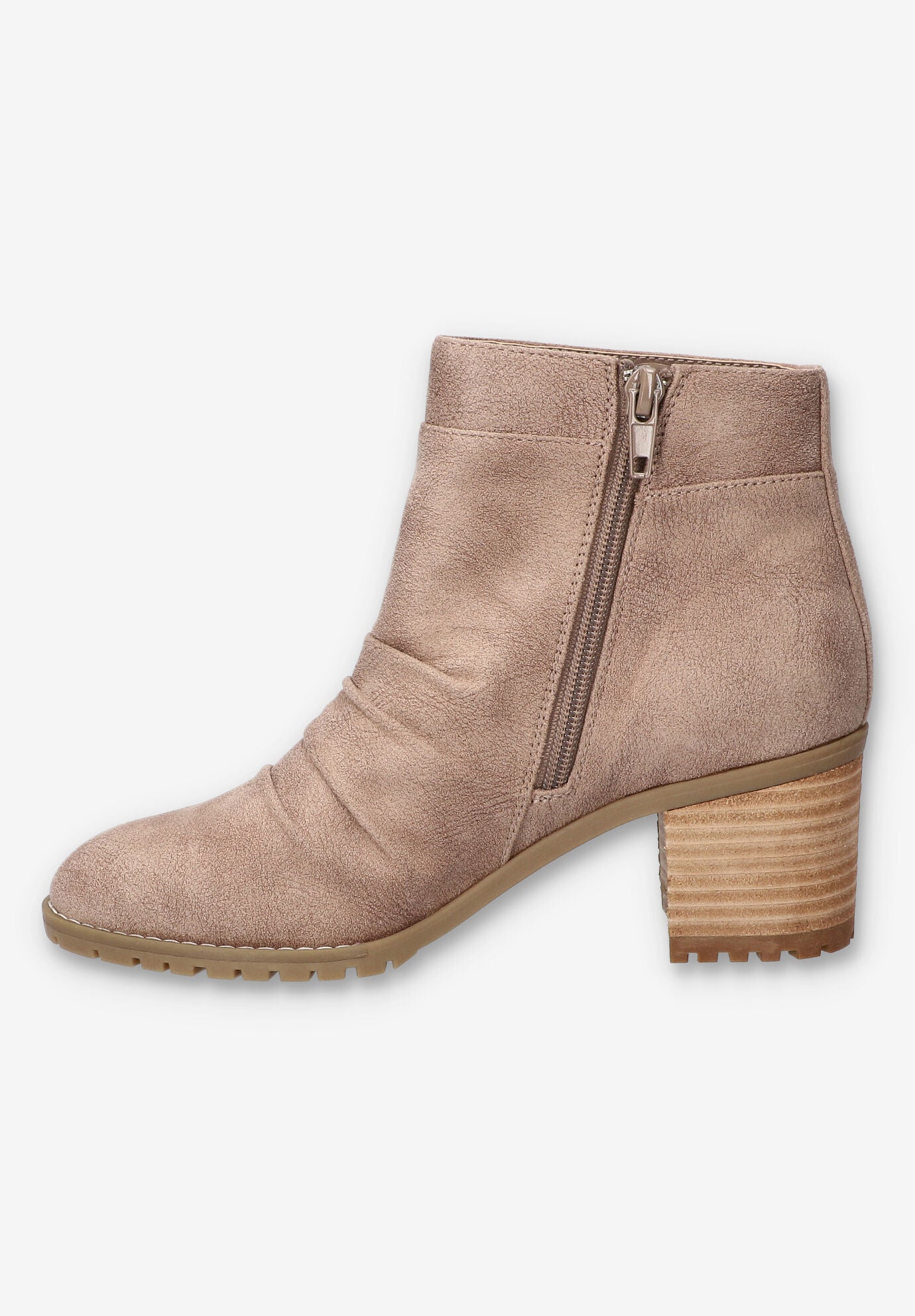 Janita Block Heel Ankle Boot, TAUPE, alternate image number 4