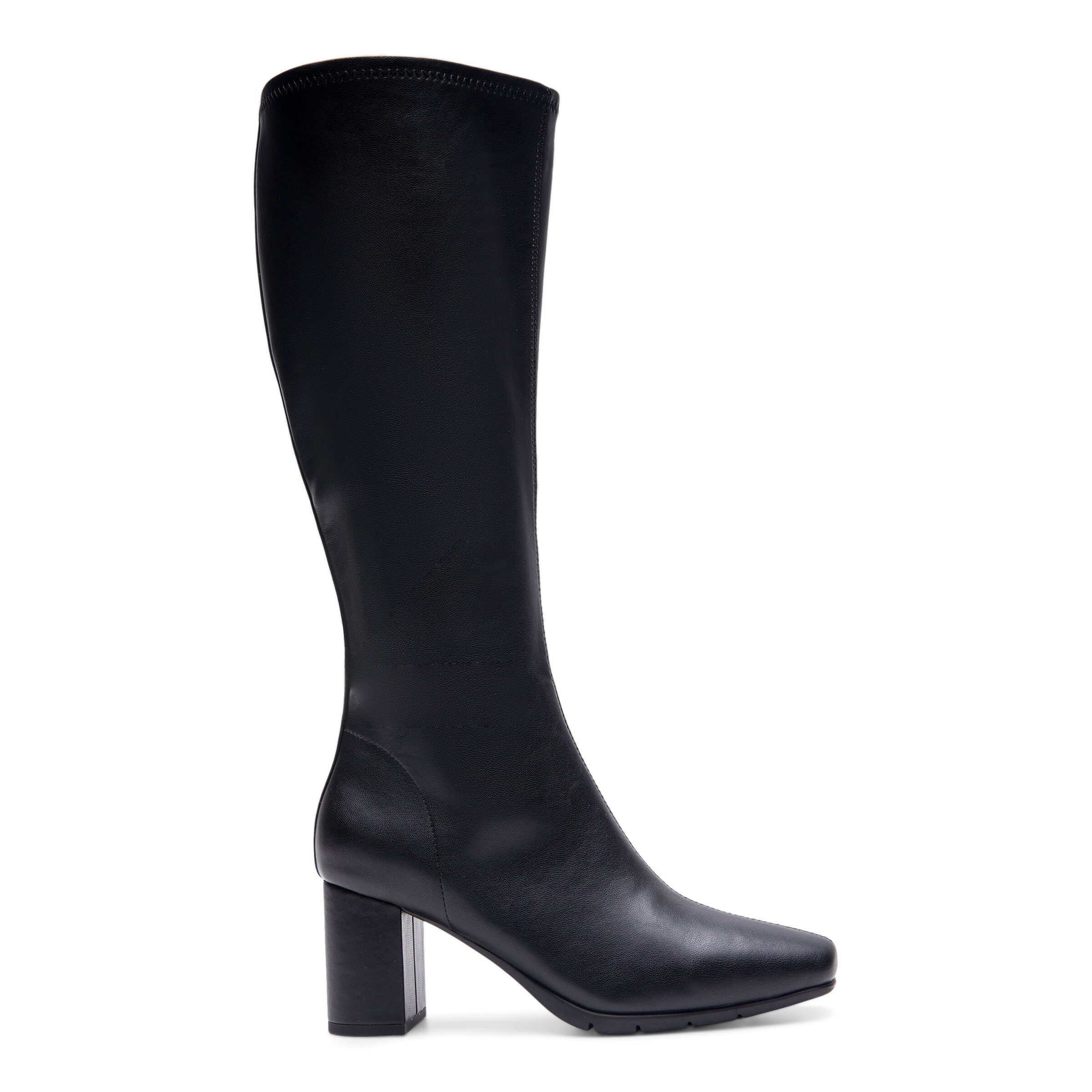 Micah Block Heel Tall Wide Calf Boot, BLACK, alternate image number 2