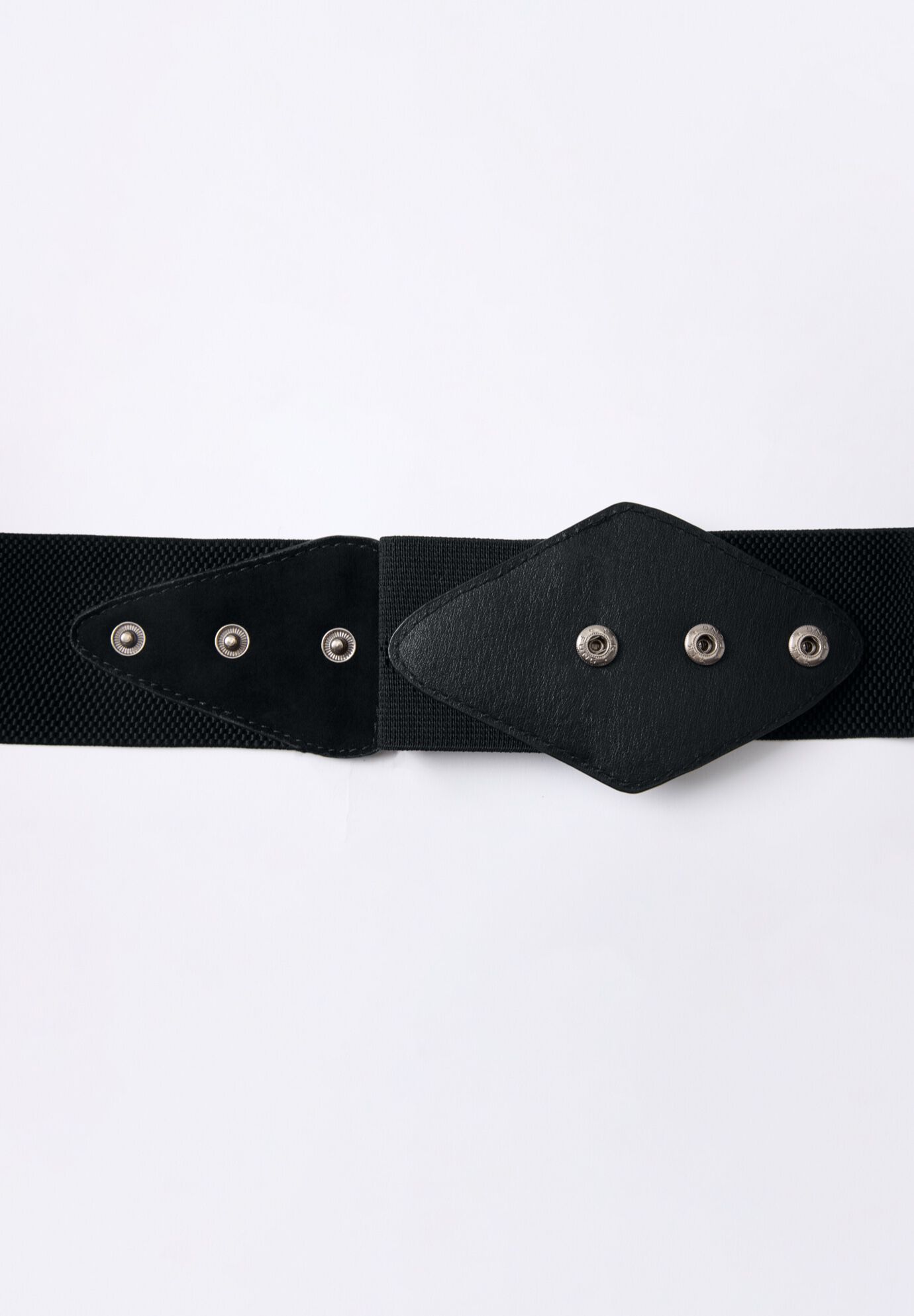 Rhinestone Stretch Belt, BLACK, alternate image number 2