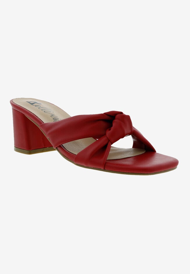Focus Knotted Sandal, RED SMOOTH, hi-res image number null