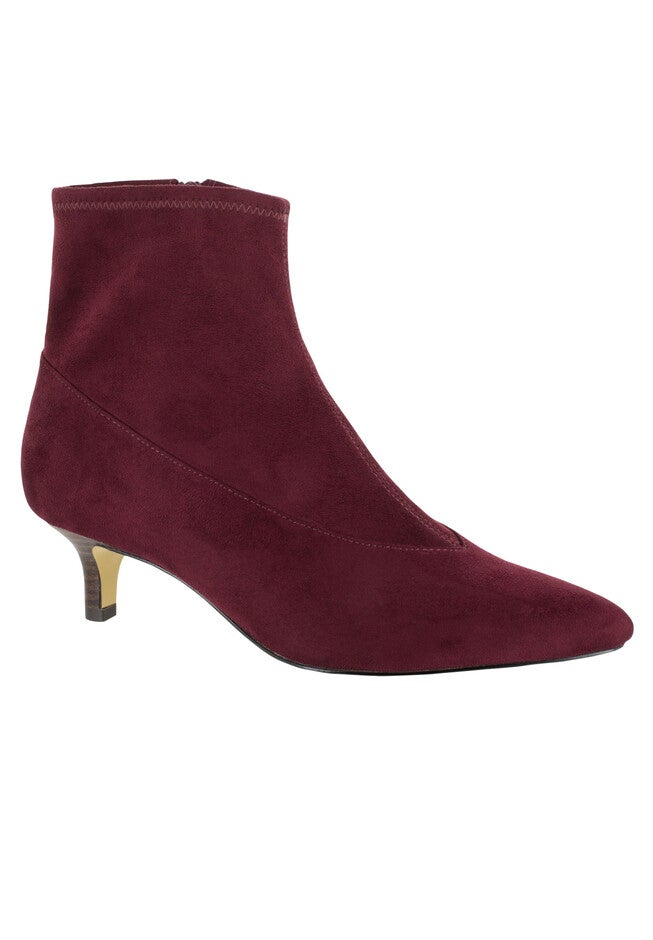 Stephanie II Booties , BURGUNDY SUPER SUEDE, hi-res image number null
