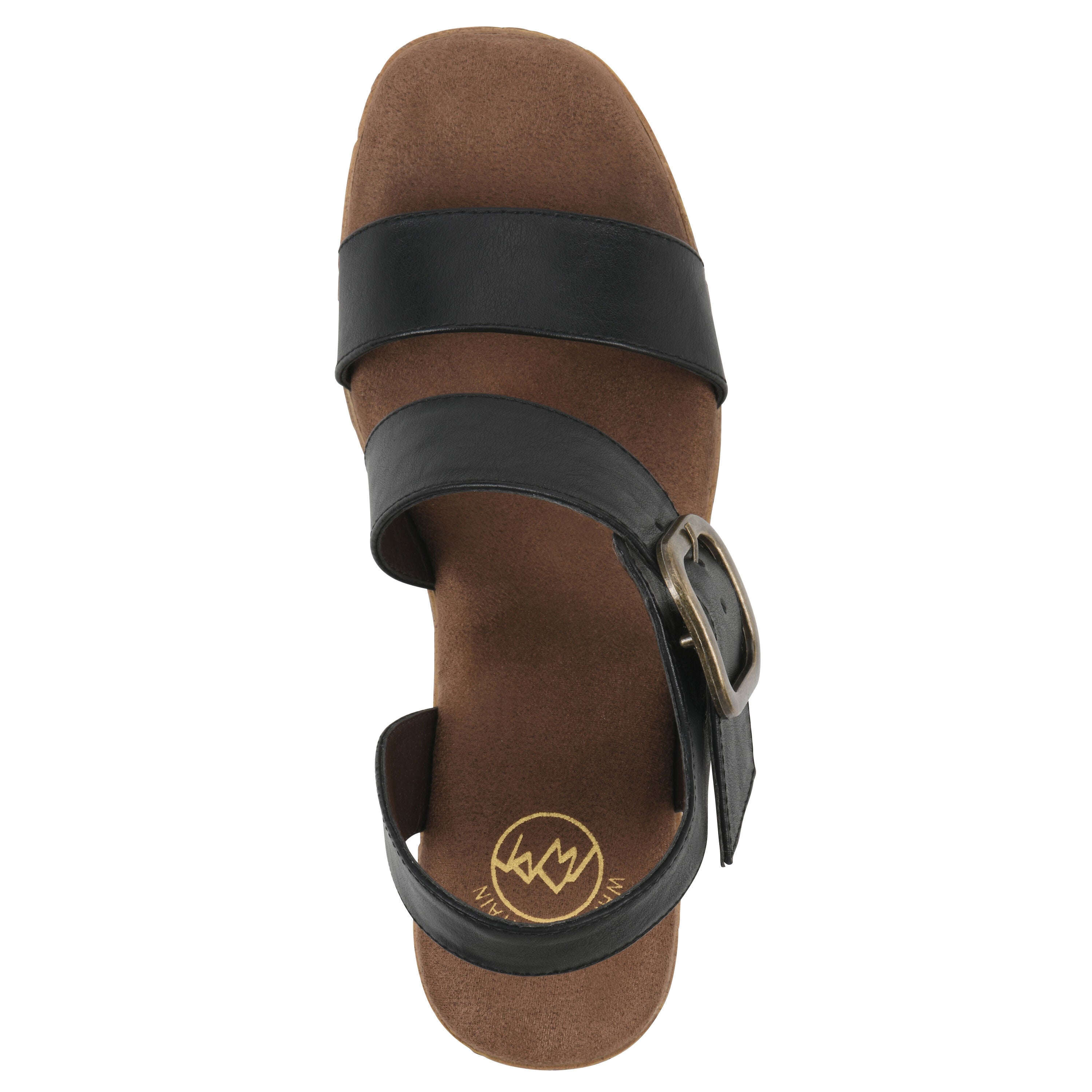 Barb Platform Sandal, BLACK SMOOTH, alternate image number 4