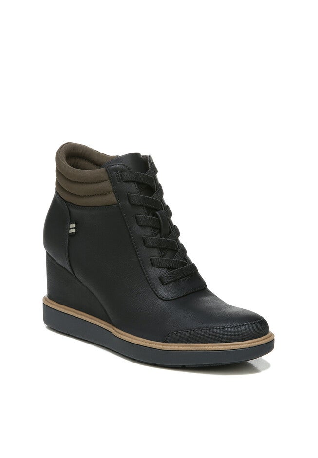 Puffy Wedge Sneaker Bootie, BLACK OLIVE, hi-res image number null