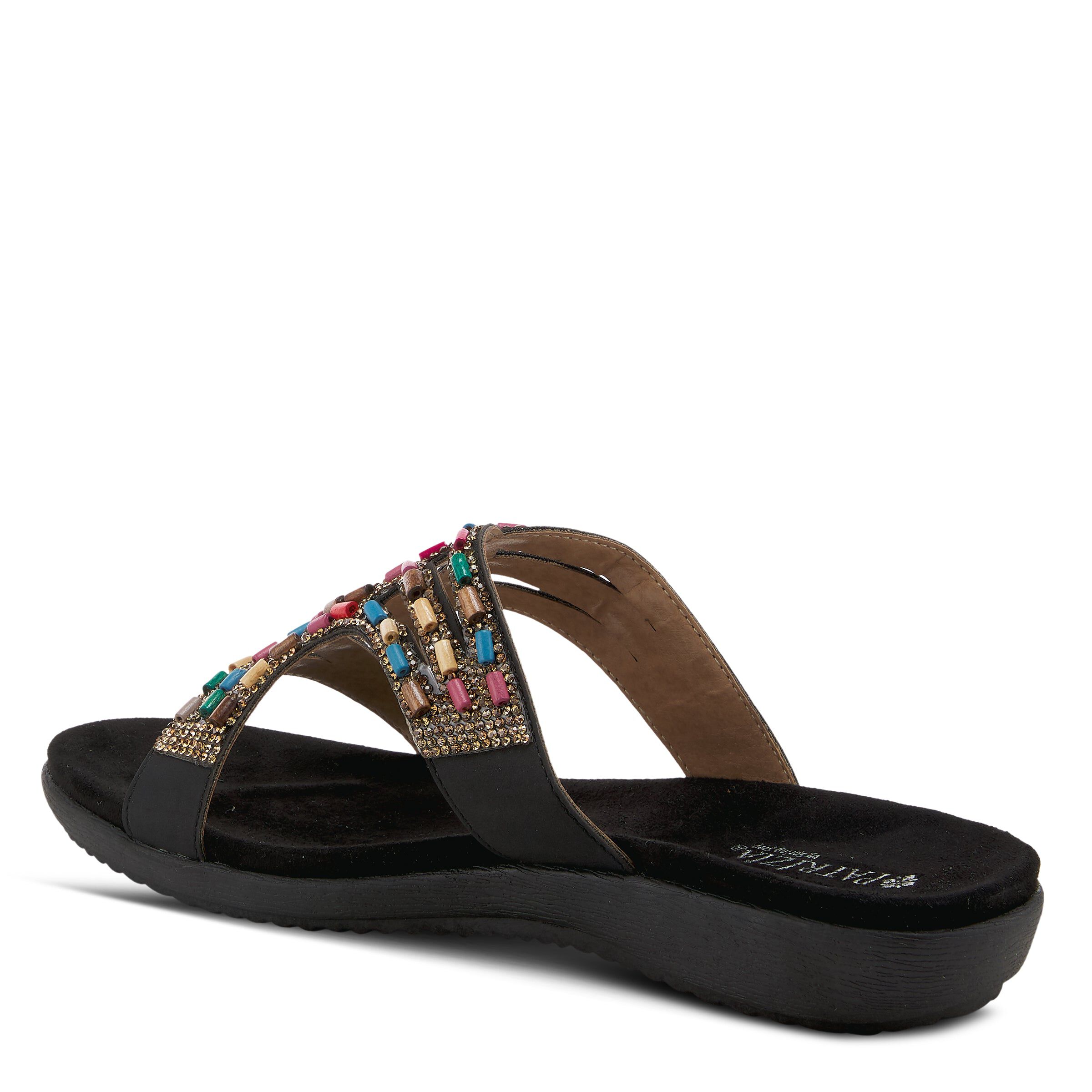 Twirling Slide Sandal, BLACK, alternate image number 6