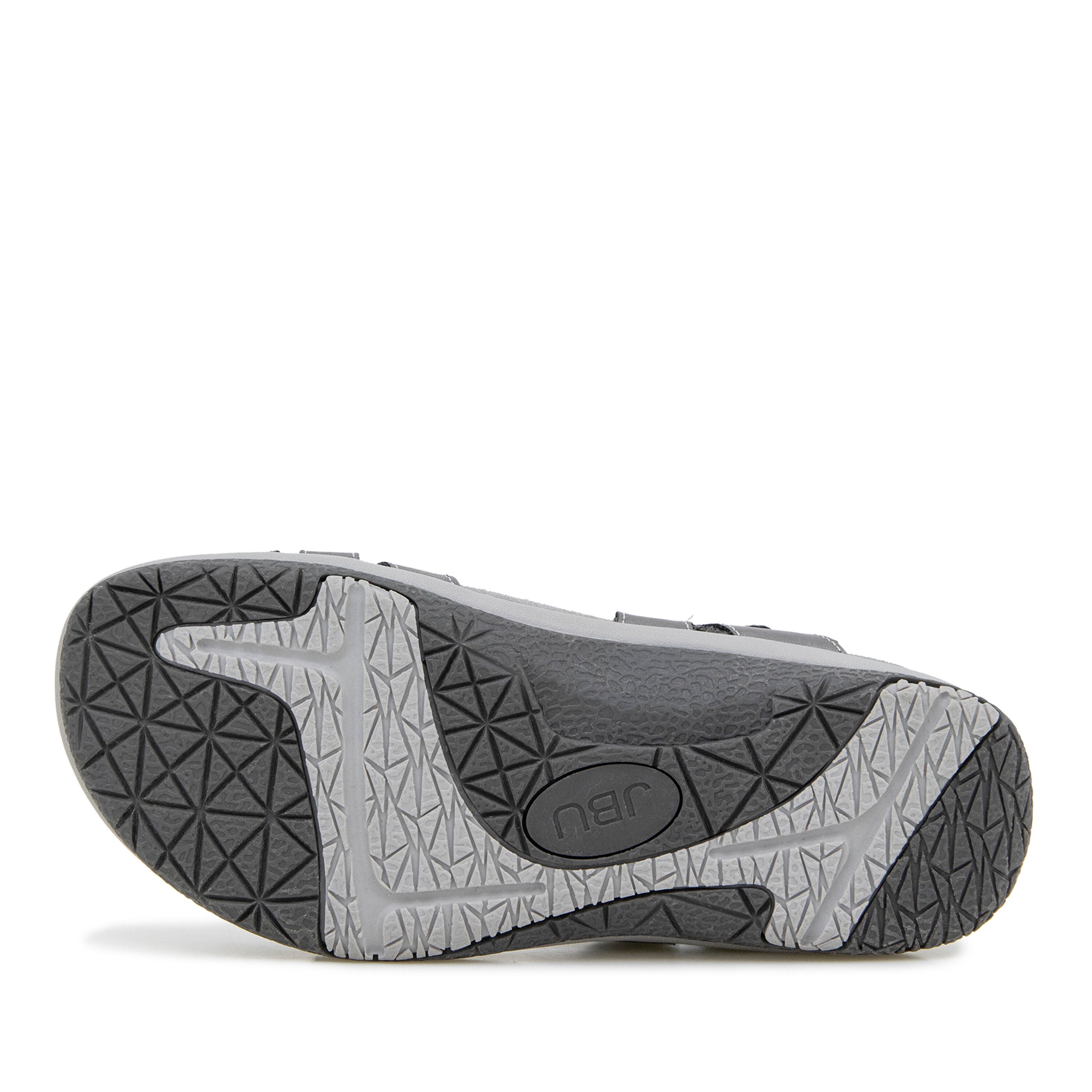 Stephie Vegan Hook and Loop Flat Sandal, CHARCOAL GUNMETAL, alternate image number 5