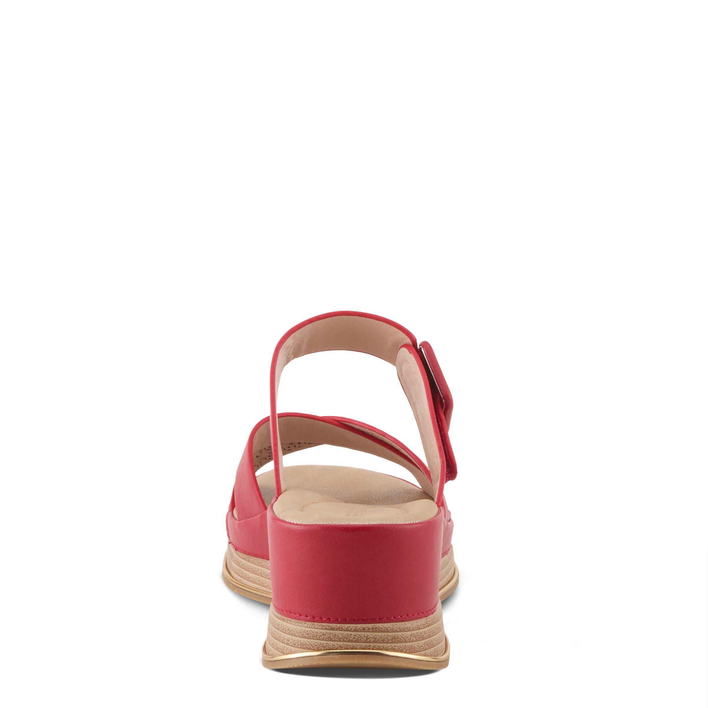 Cattaneo Wedge Sandal, RED, on-hover image number 1