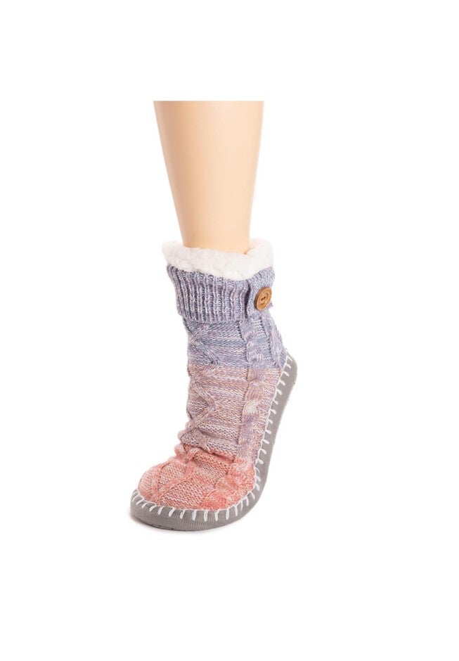 Short Cable Slipper Socks, , alternate image number null