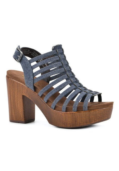 White Mountain Astonish Clog, DENIM BLUE FABRIC, hi-res image number null