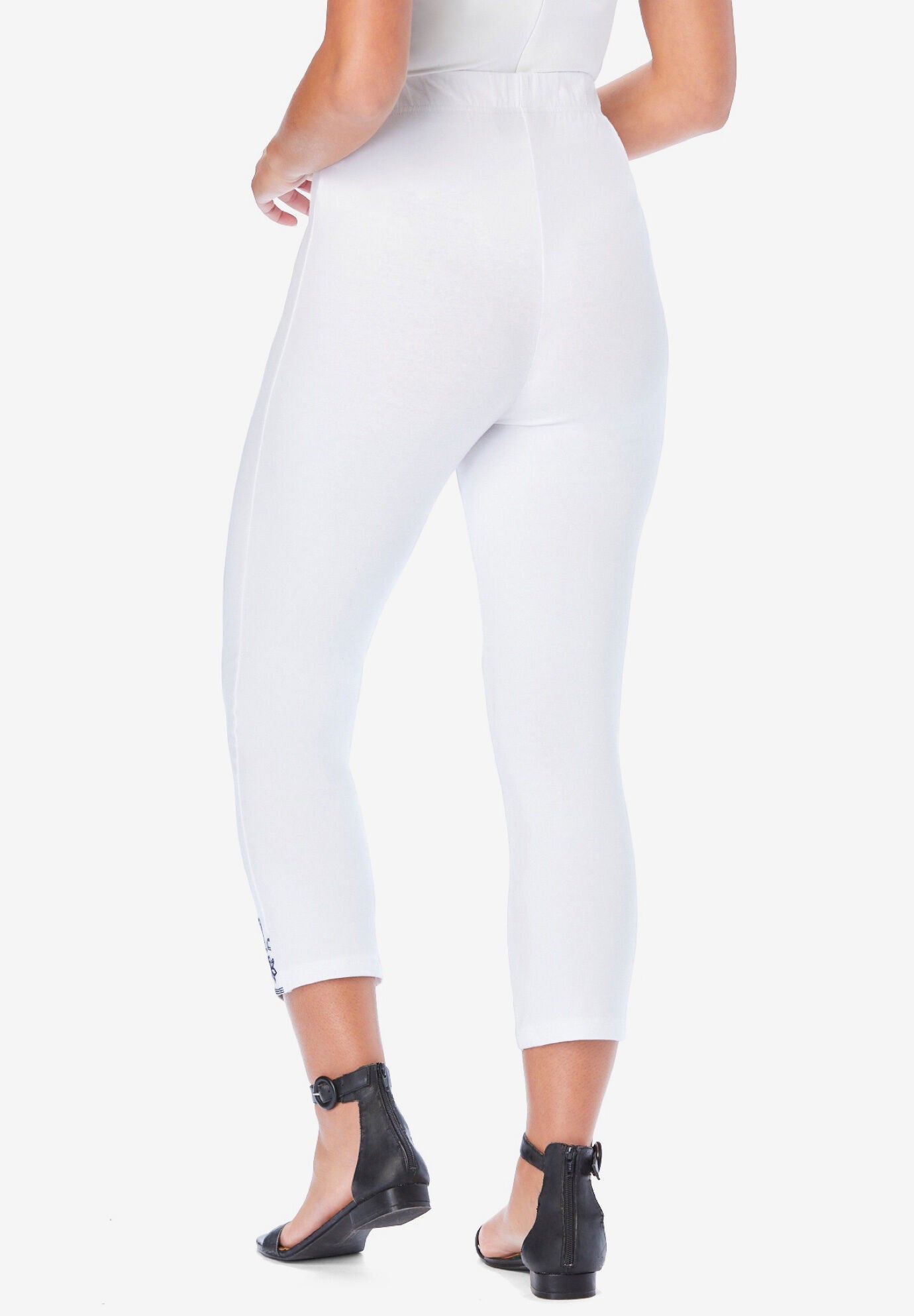 Scallop-Hem Essential Stretch Capri, , on-hover image number 1