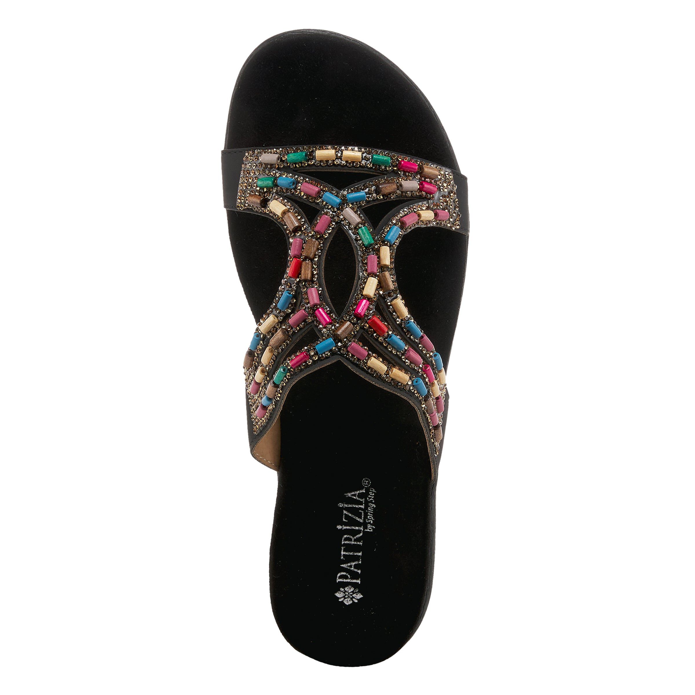 Twirling Slide Sandal, BLACK, alternate image number 3