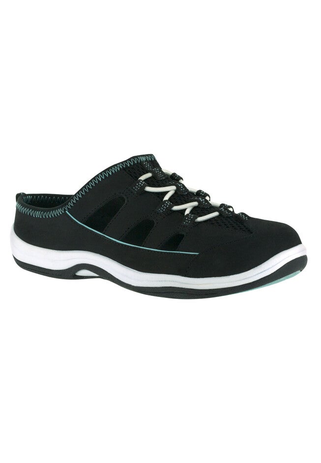 Barbara Flats by Easy Street®, BLACK LEATHER, hi-res image number null
