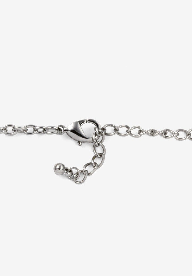 Multicolor Crystal Bib Necklace And Earrings 2-Piece Set In Antiqued Silvertone, , on-hover image number 1