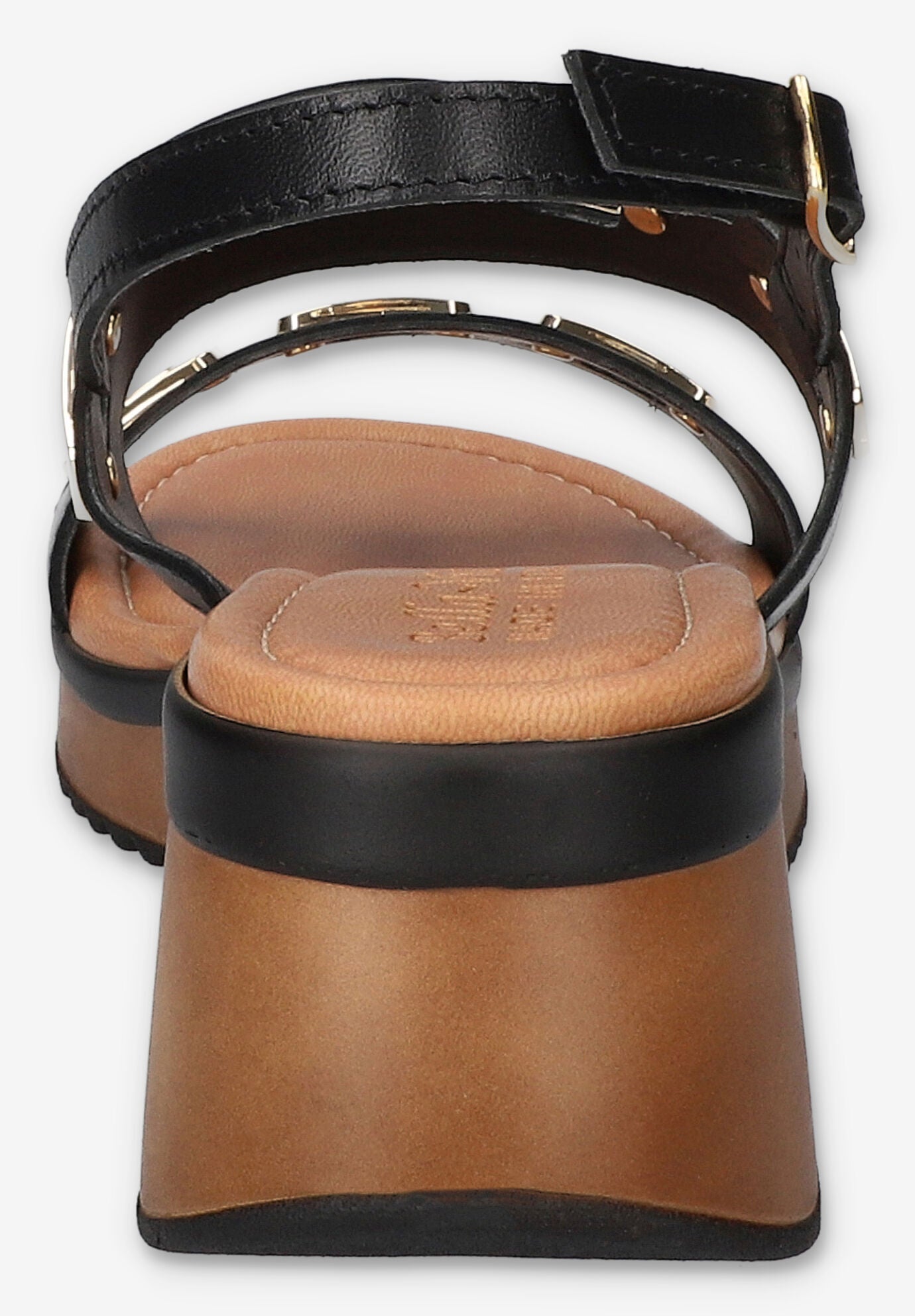 Vic-Italy Wedge Sandal, BLACK LEATHER, alternate image number 3