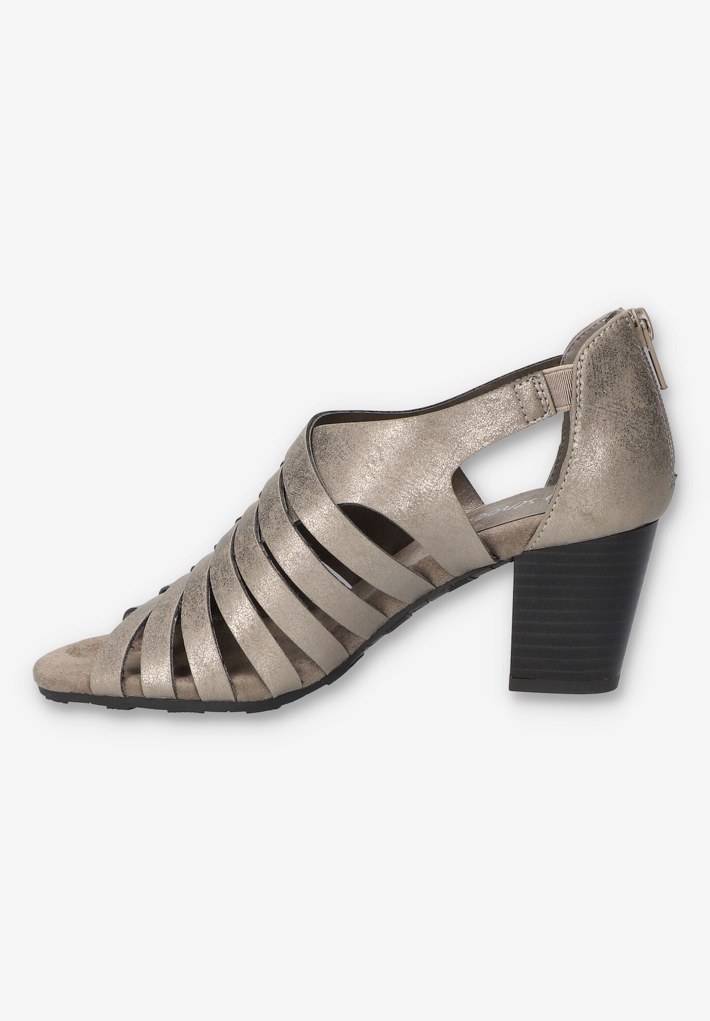 Vanni Block Heel Sandal, PEWTER, alternate image number 4