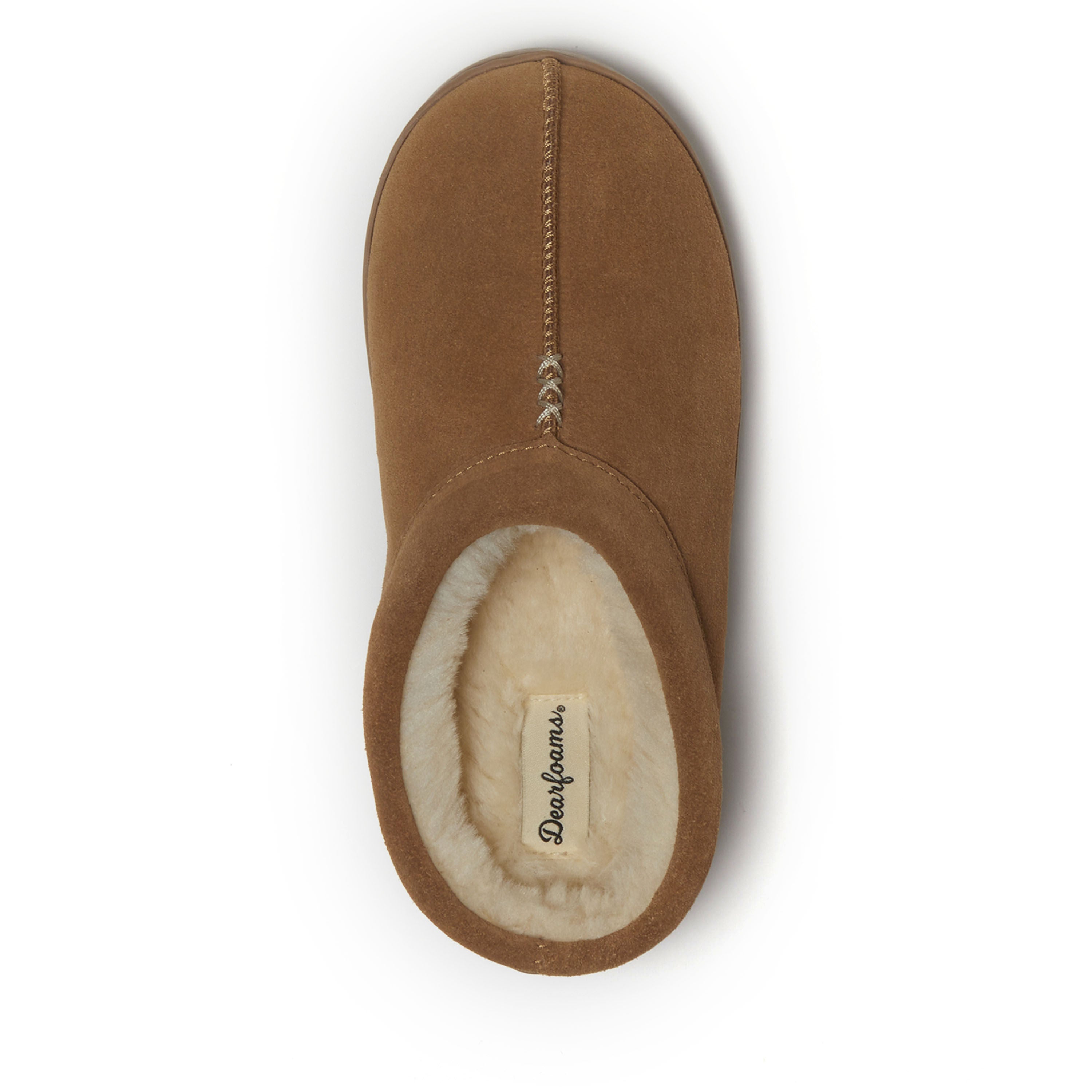 Doreen Genuine Suede Clog, CHESTNUT, alternate image number 3