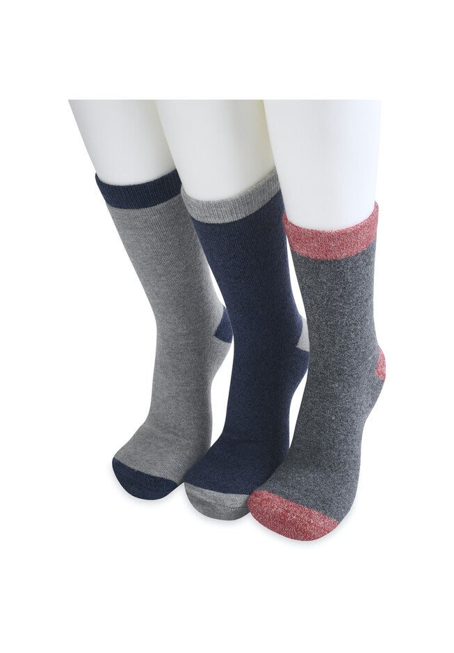 3 Pack Super Soft Midweight Cushioned Thermal Socks, , on-hover image number 1