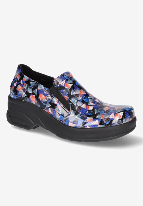 Appreicate Slip-Ons by Easy Works by Easy Street®, BLUE PATTERN, hi-res image number null