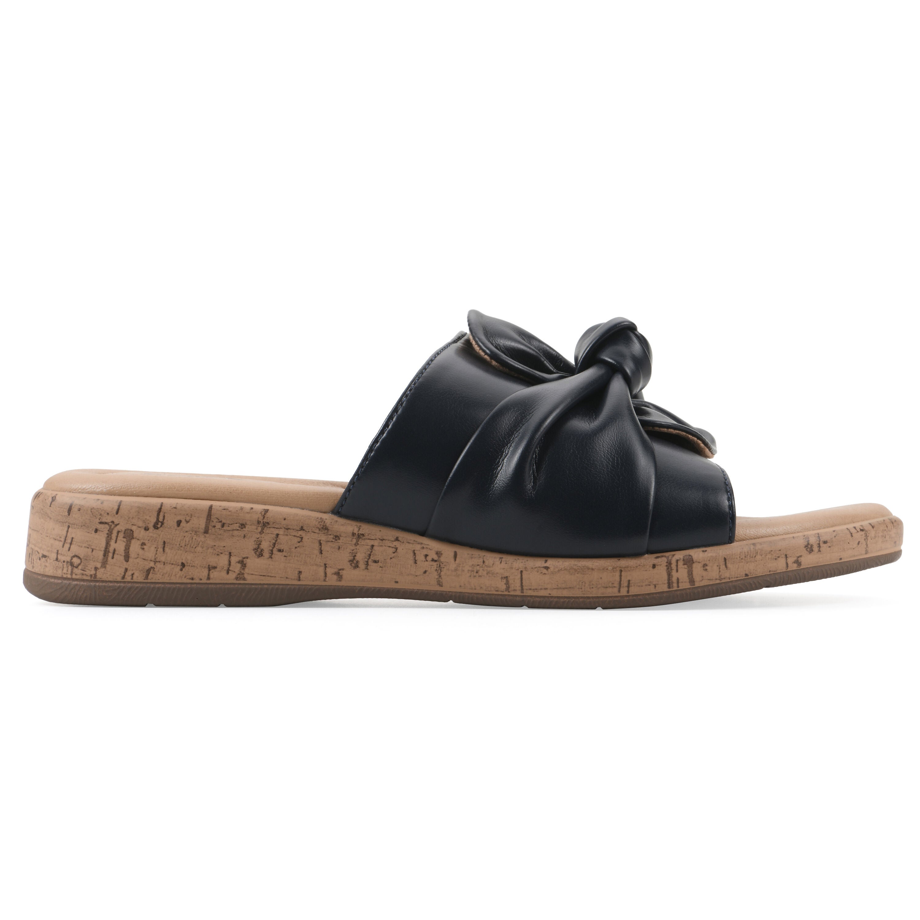 Bonelle Slide Sandal, DARK NAVY SMOOTH, alternate image number 2