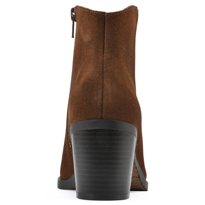 Tattle Heeled Bootie, HAZEL SUEDE, on-hover image number null