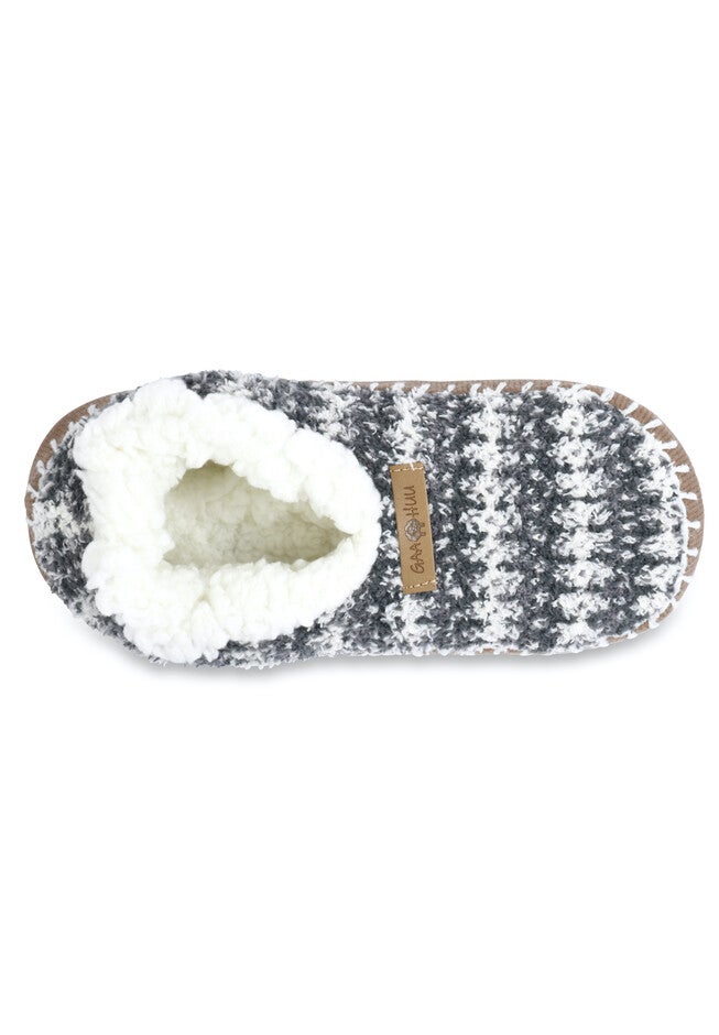 Womens Cozee Yarn Mocassin Slipper With Sidewall Slippers, , alternate image number null