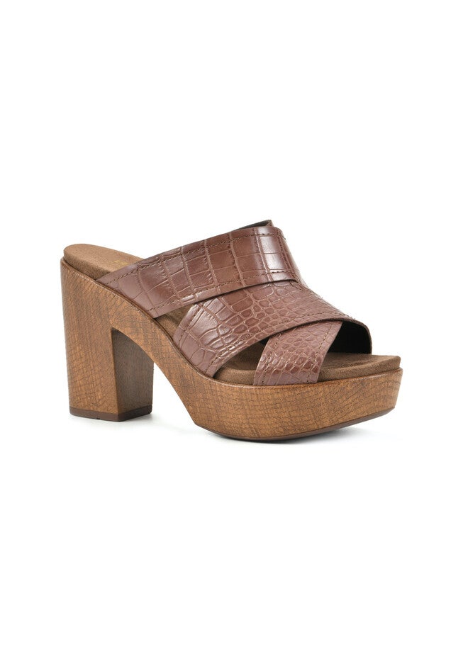 White Mountain Alive Mule Sandal, CHESTNUT PRINT, hi-res image number null