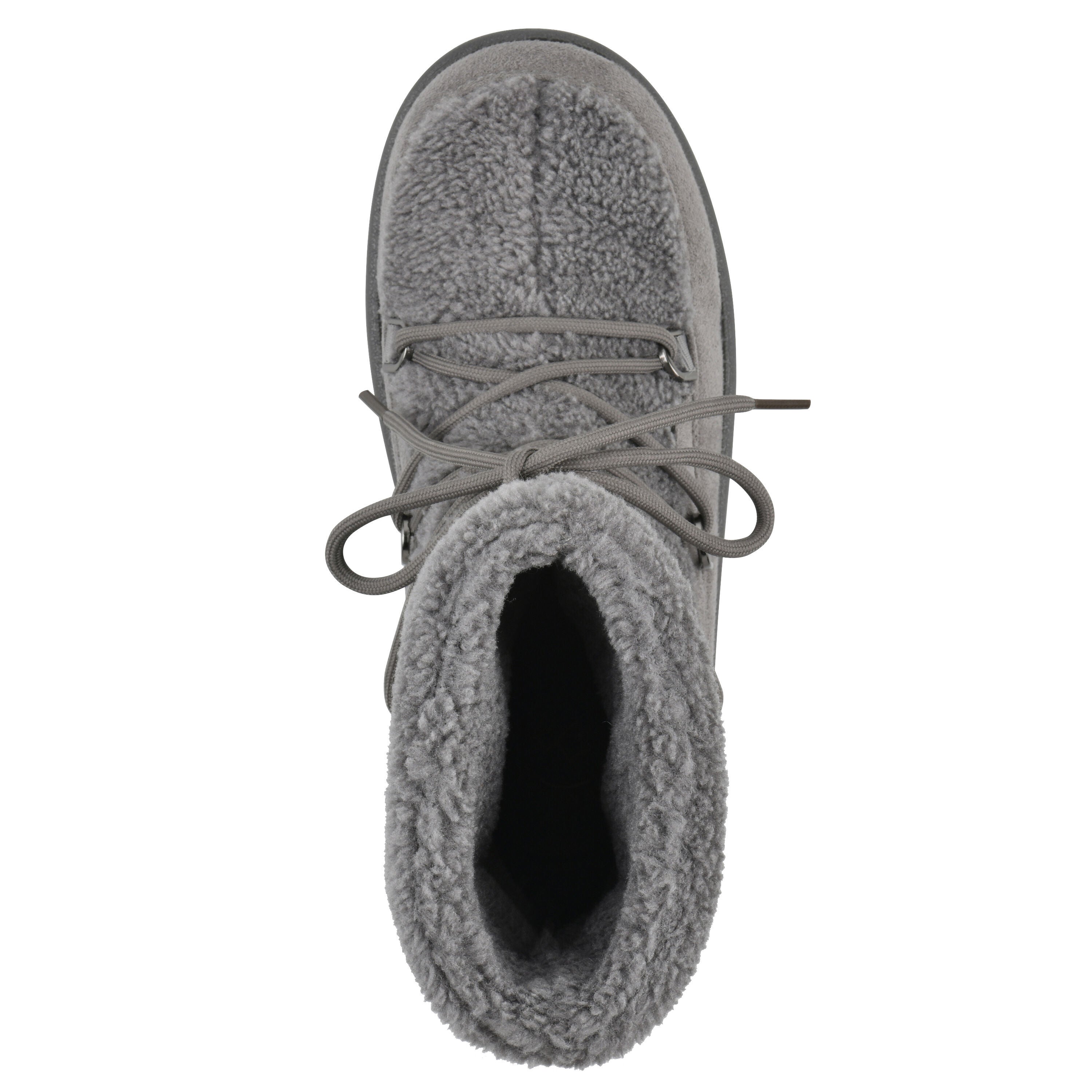 Isador Faux Sherpa Lace-Up Boot, GREY, alternate image number 4