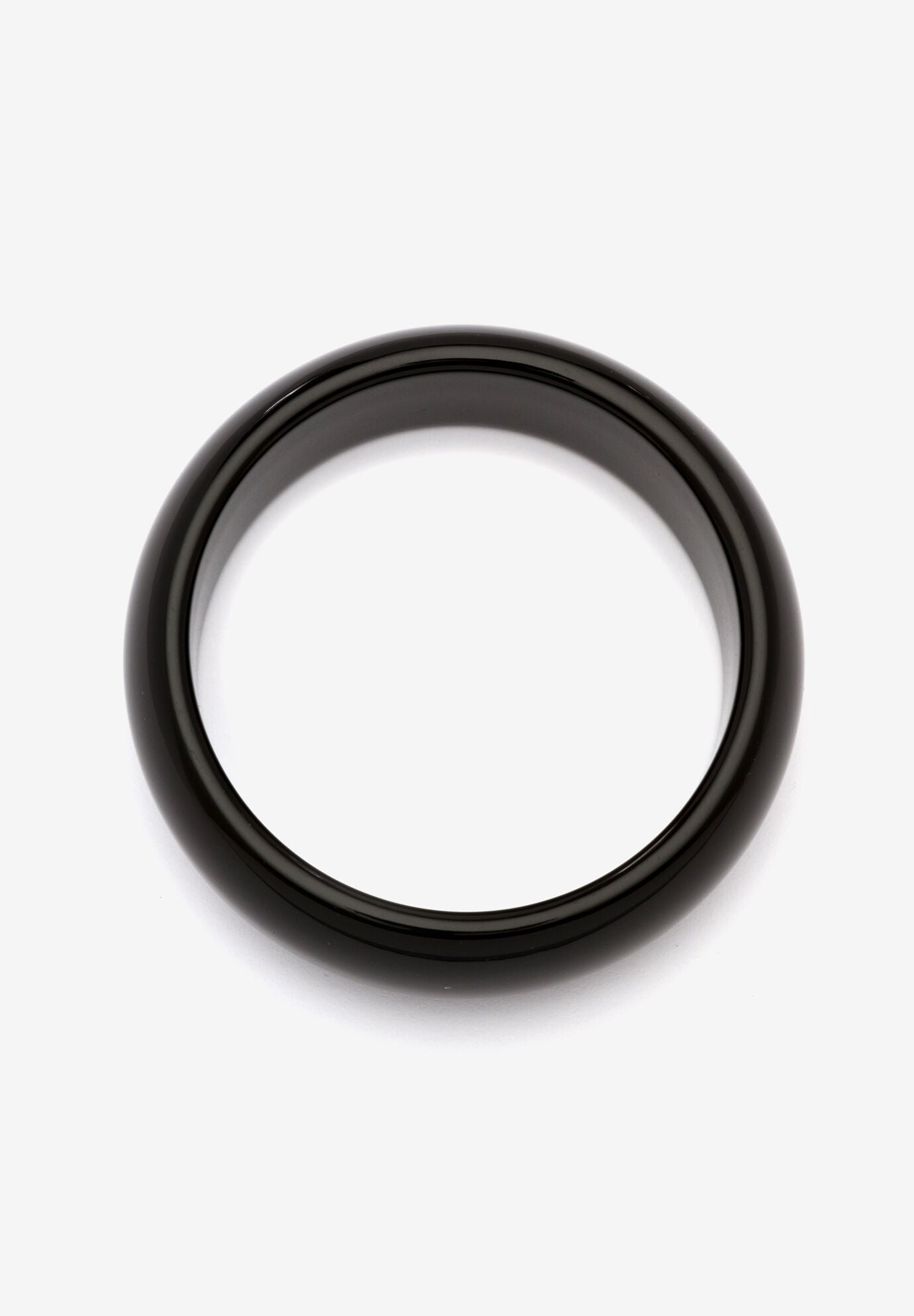 Genuine Black Agate Bangle Bracelet 8.5 Inches Jewelry, , on-hover image number 1