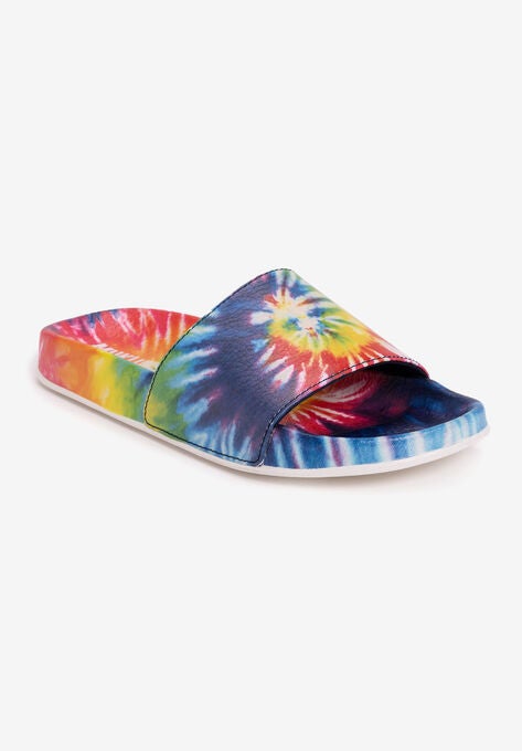 Pool Party Slide Sandal, MULTI TIE DYE, hi-res image number null