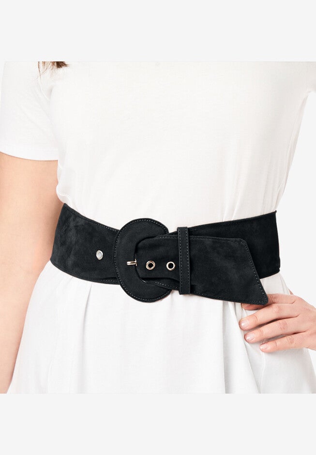 Faux Suede Belt, , alternate image number null